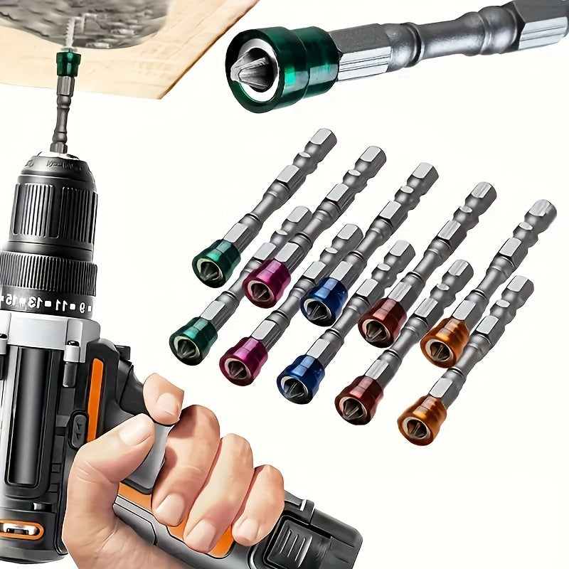 Juego de 5 piezas de brocas de destornillador Phillips magnéticas de acero S2, con vástago hexagonal de 65 mm