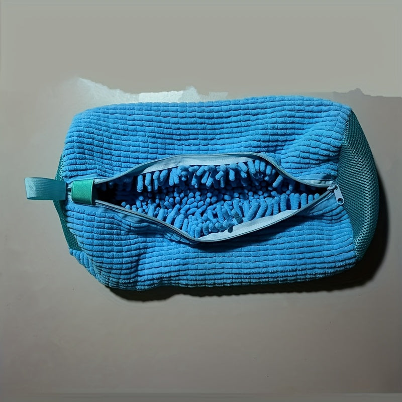 Bolsa de lavandería de poliéster duradero para zapatos con cierre de cremallera y forma ovalada