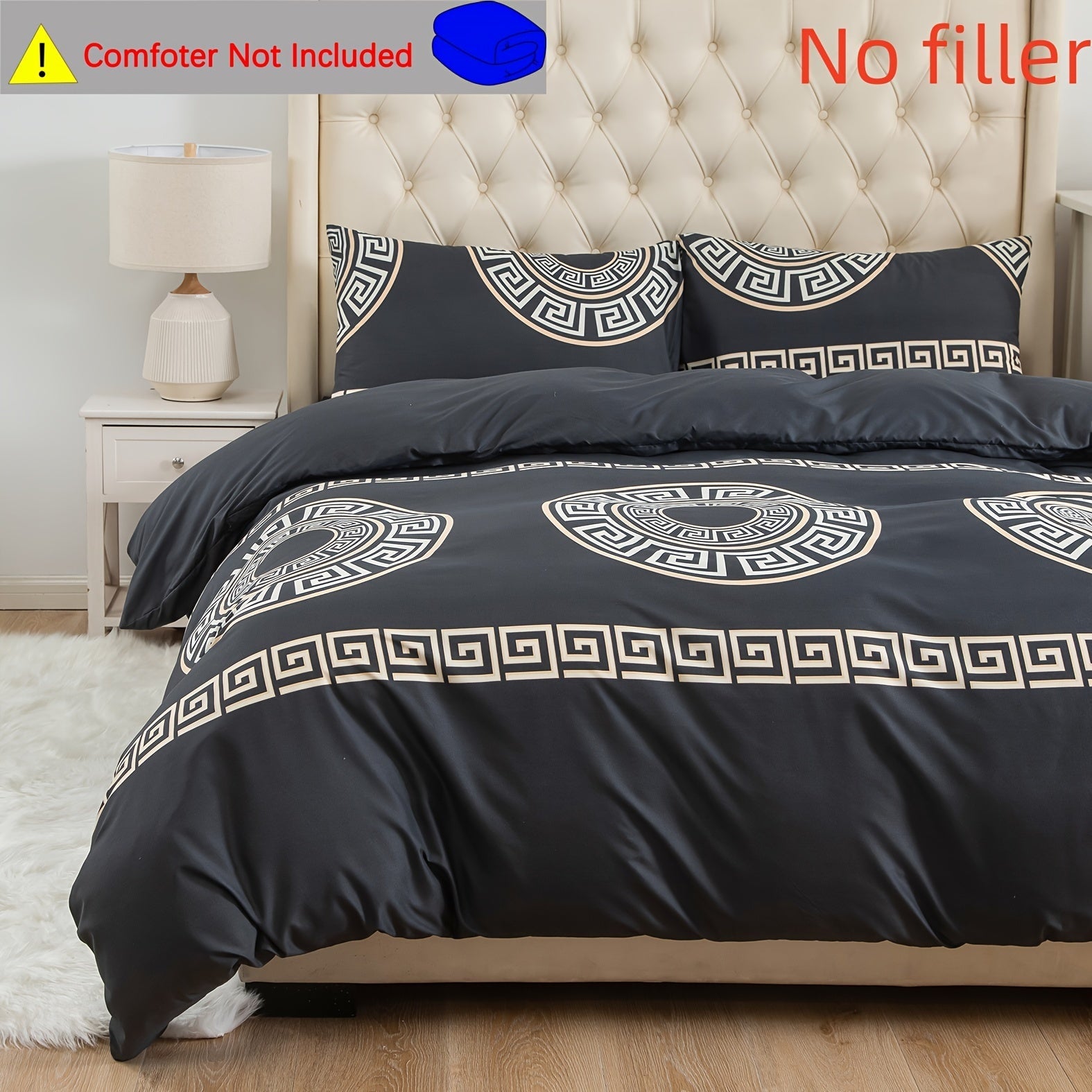 Soft Microfiber Bedding Set 3 Pieces Duvet Cover and Pillowcases All-Season