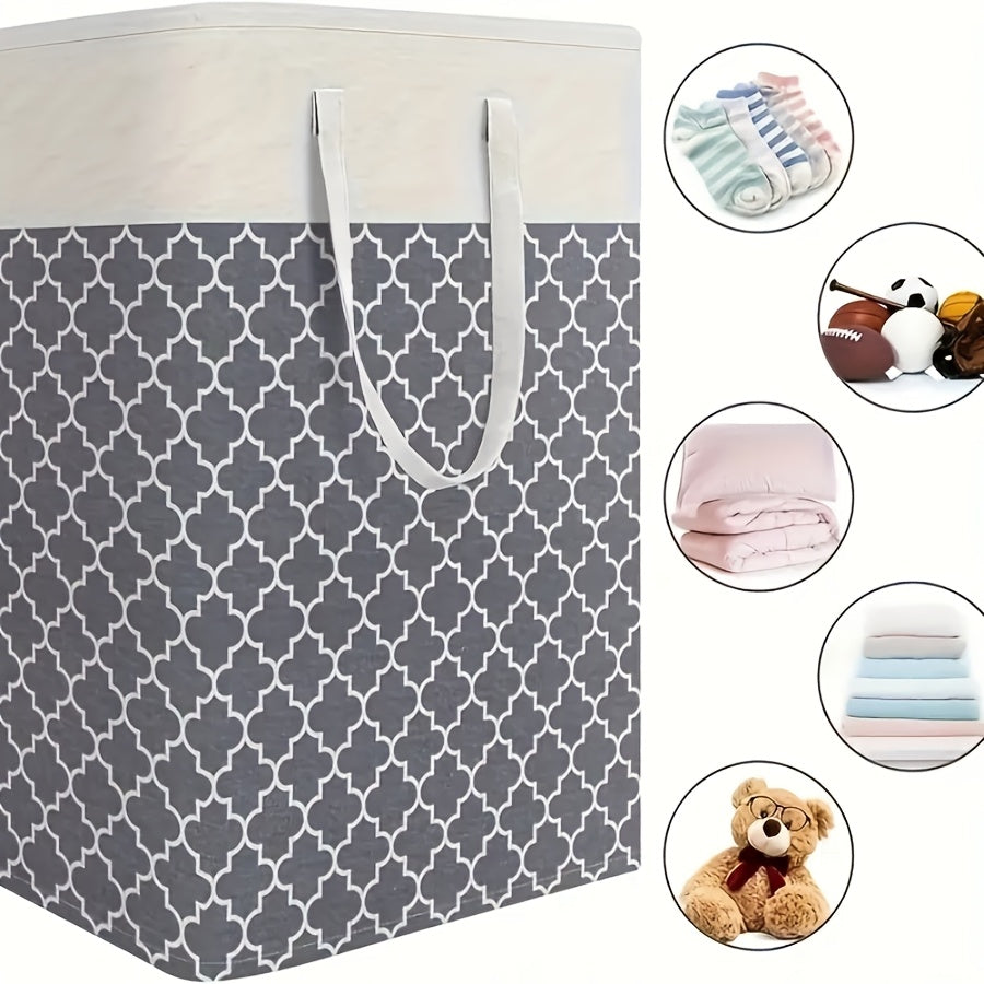 Laundry Storage Basket with Handles Hamper for Laundry Bathroom Bedroom Dorm