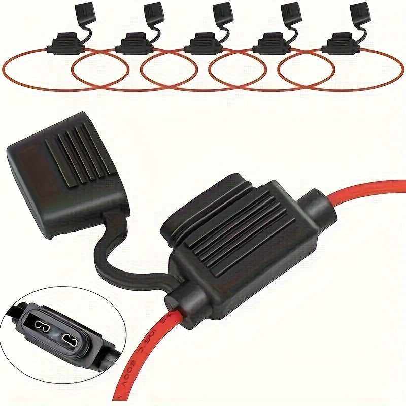 Держатель предохранителя в линию 12 AWG, предохранитель-слезень 30A, упаковка из 5, автомобильная электрика