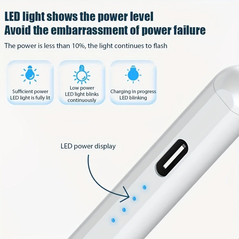 Rechargeable iPad Stylus Pen with Palm Rejection Tilt Function and Fast Charging