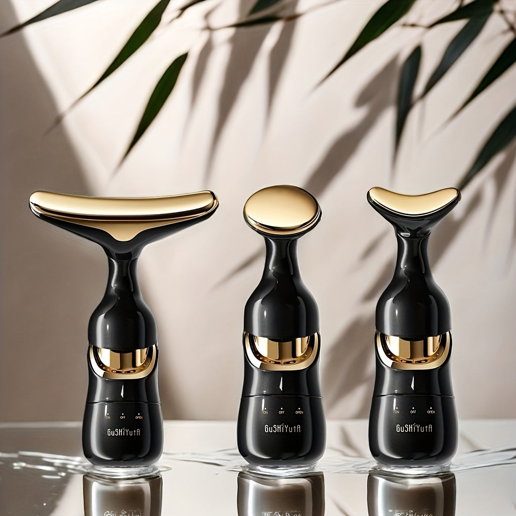 Bo'yin, ko'zlar va yuz terisi parvarishi uchun to'rt o'lchovli tebranuvchi massajchi.