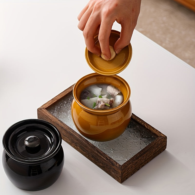 Kitchenware Set Includes Clay Pot Ceramic Stew Pot Soup Pot with Lid for Cooking and Household Use