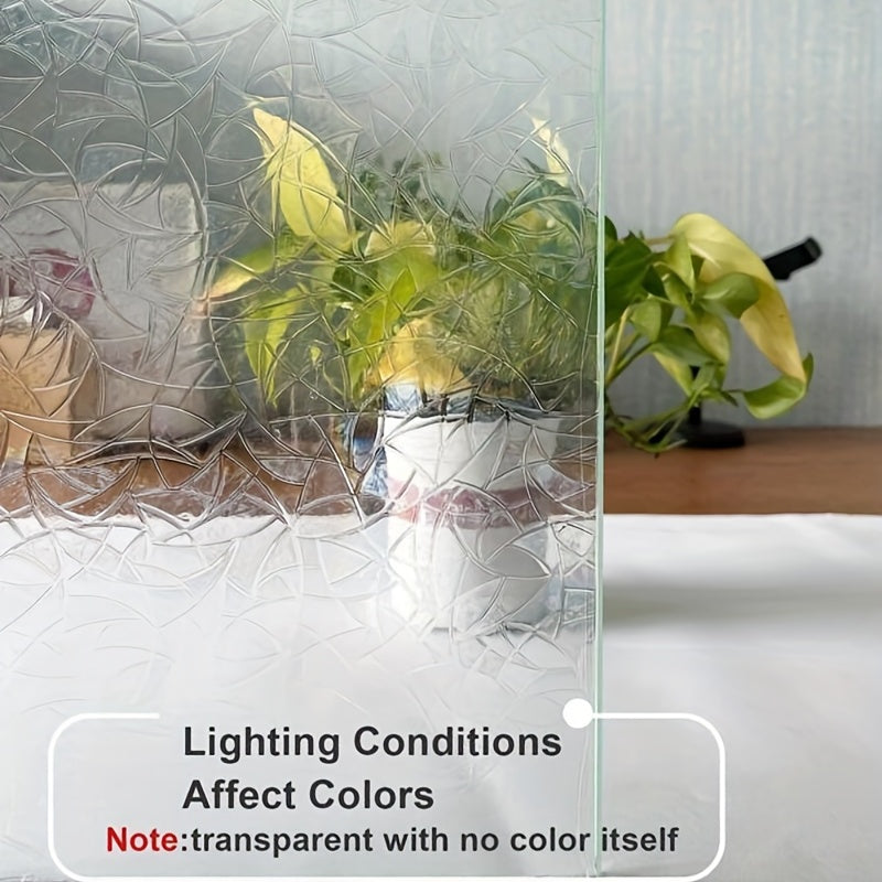 Decorative PVC Film Roll 16Mil Thick Iridescent Geometric Privacy Window Sticker