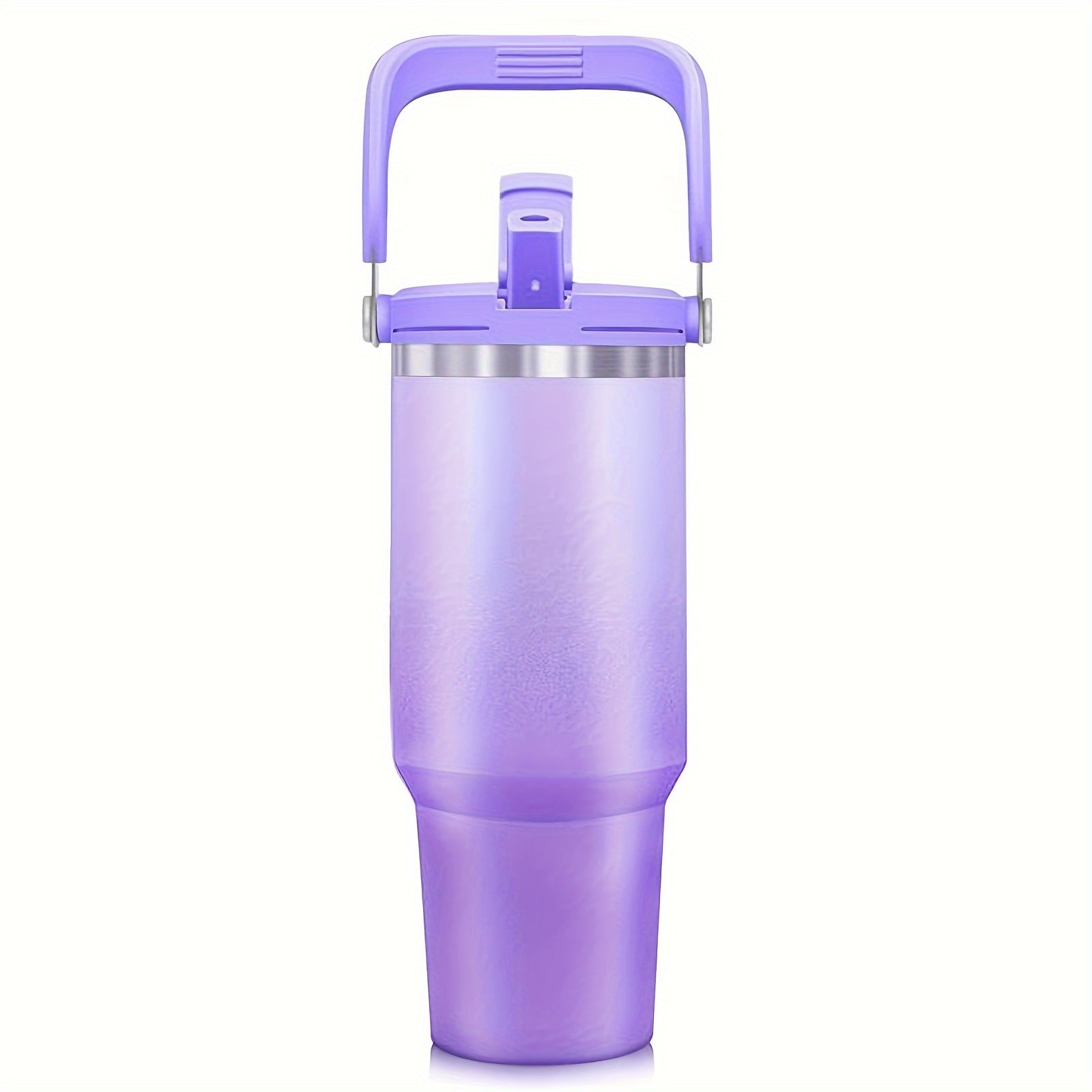 40oz Izolyatsiyalangan zanglamaydigan po'latdan yasalgan tumbler, tutqichli qopqoq va burilishli quvurlar bilan