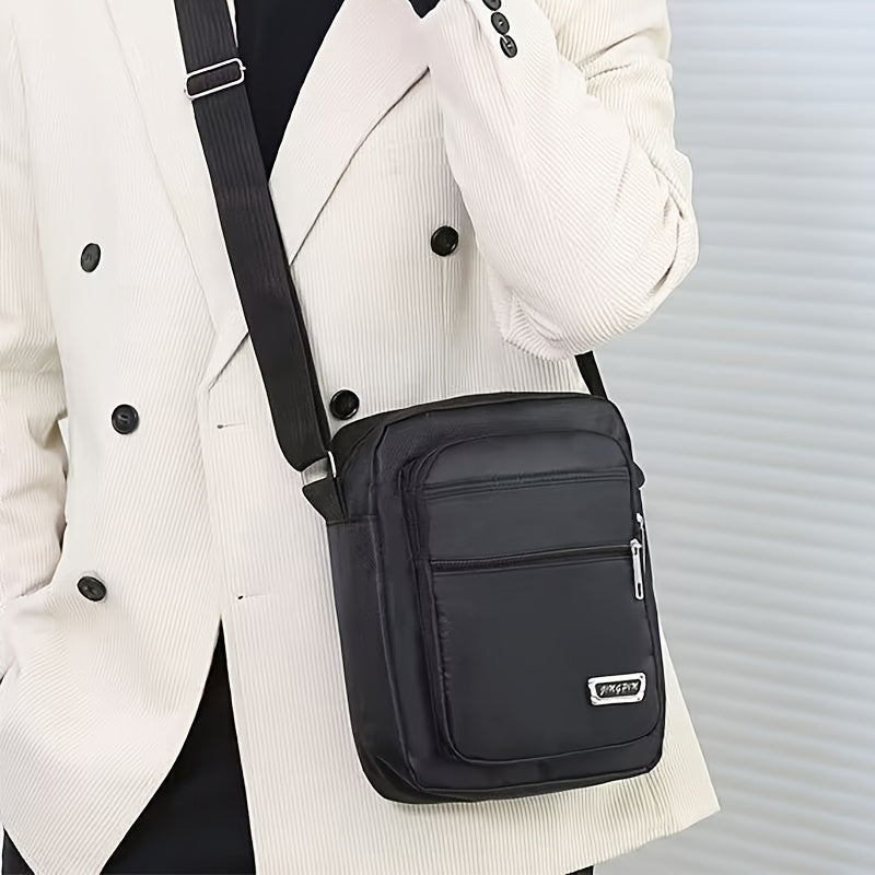 Suv o'tkazmaydigan Oksford matosidan yasalgan biznes sumkasi, ko'p qatlamli cho'ntaklar bilan, sun'iy charm erkaklar va ayollar uchun kesilgan yelka sumkasi, naqd pul ro'yxatga olish tashkilotchisi hamyon.