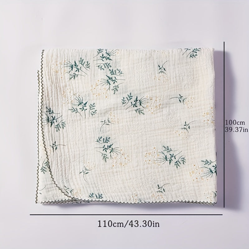 Toalla de baño para baby shower, diseño floral grande con follaje para niñas y niños