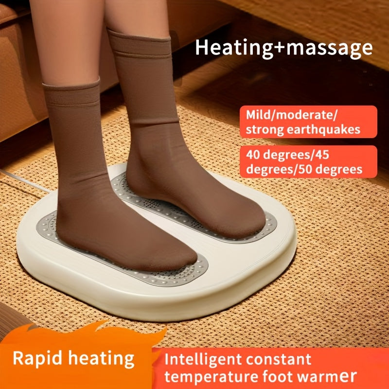 Calienta pies portátil con USB con masaje, 3 configuraciones de temperatura, bajo consumo de energía