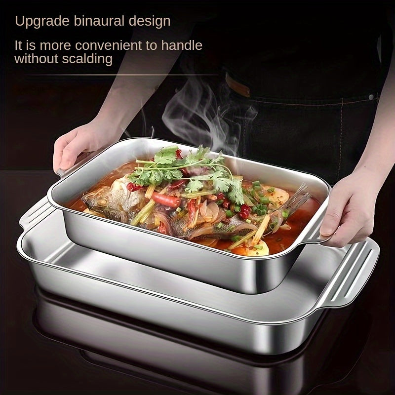 Stainless Steel Deep Baking Sheet for Oven Cooking and Baking