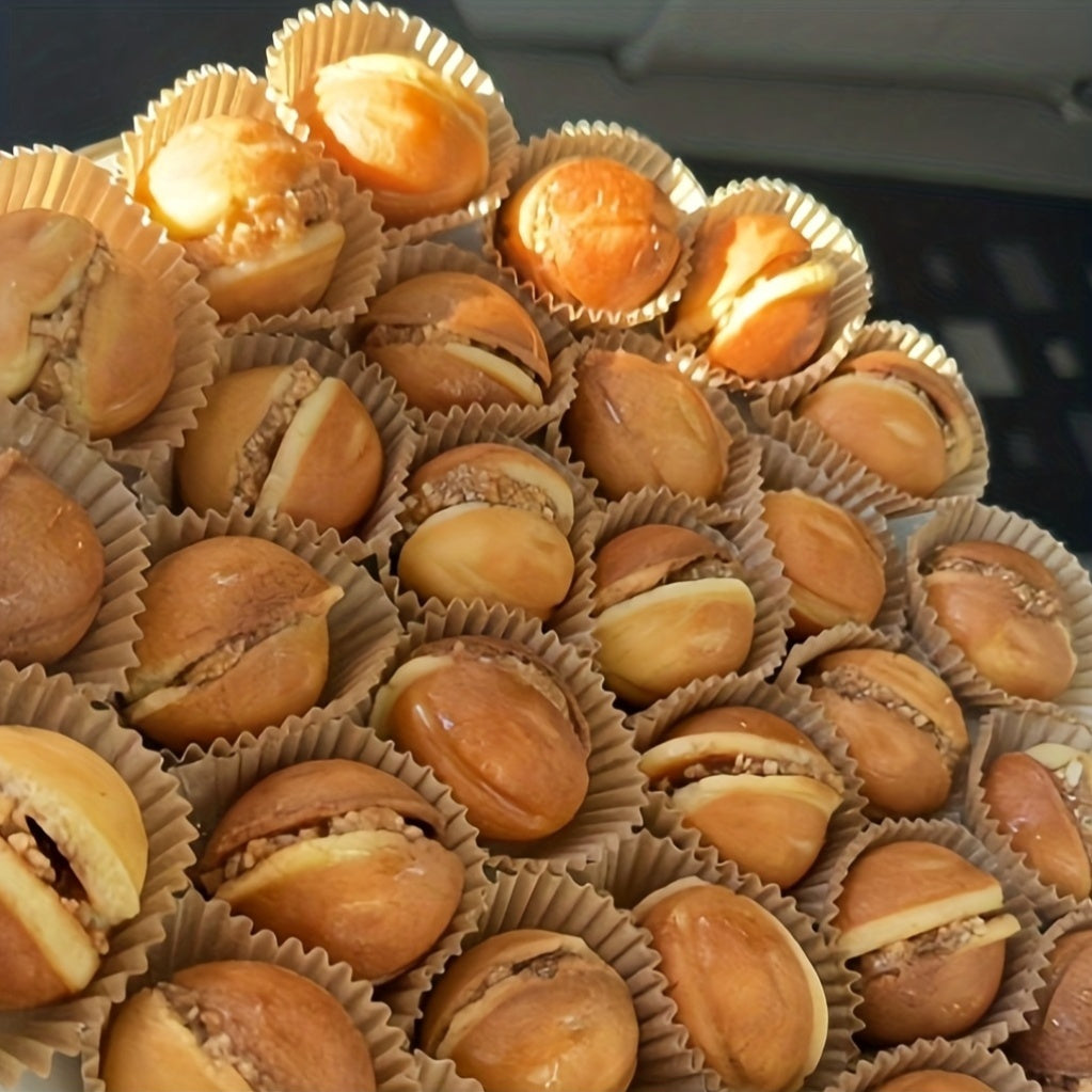 Oval Waffle Baking Pan with Walnut Cracker and Cookie Making Features Aluminum Kitchen Tool