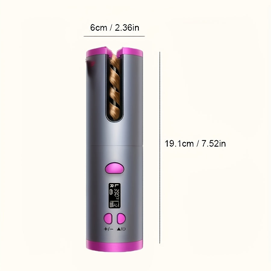 Automatic Ceramic Hair Curler with USB Charging and Tangle-Free Design