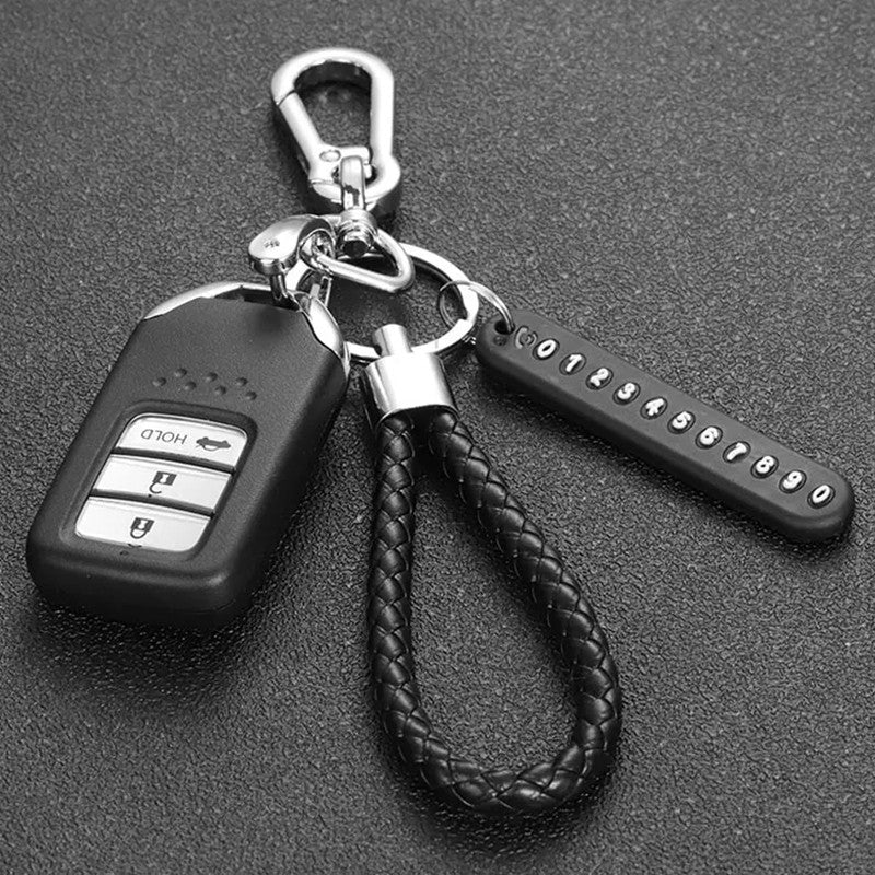 Unisex Anti-Lost Keychain Pendant With Phone Number Strip