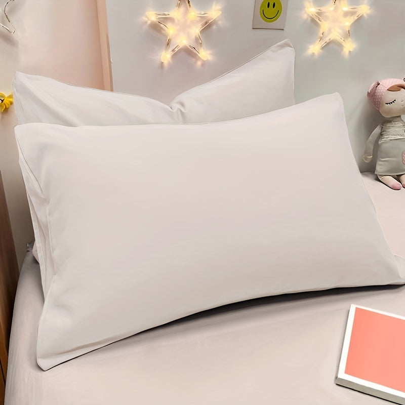 Soft Breathable Solid Color Pillowcase for Bedroom Sofa Home Decor 1pc