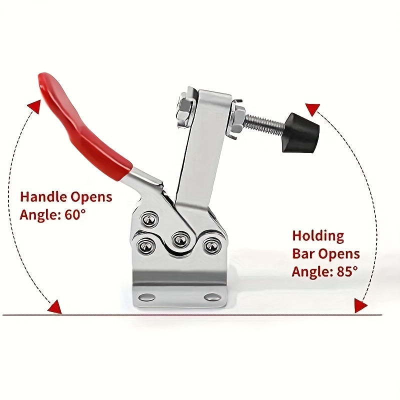 Heavy-Duty Red Toggle Clamps 100kg Quick Release Metal Hand Tools for Woodworking and Metalworking