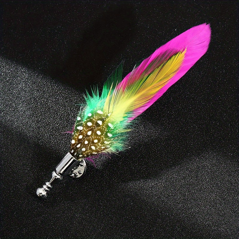 Colorful Feather Brooches Set of 7 for Men and Women Dress Suits Lapel Pins Fashion Accessories