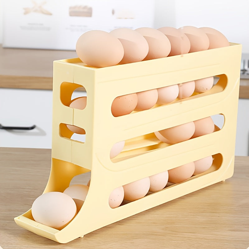 Egg Storage Rack for Refrigerator 4-Tier Space-Saving Large Capacity