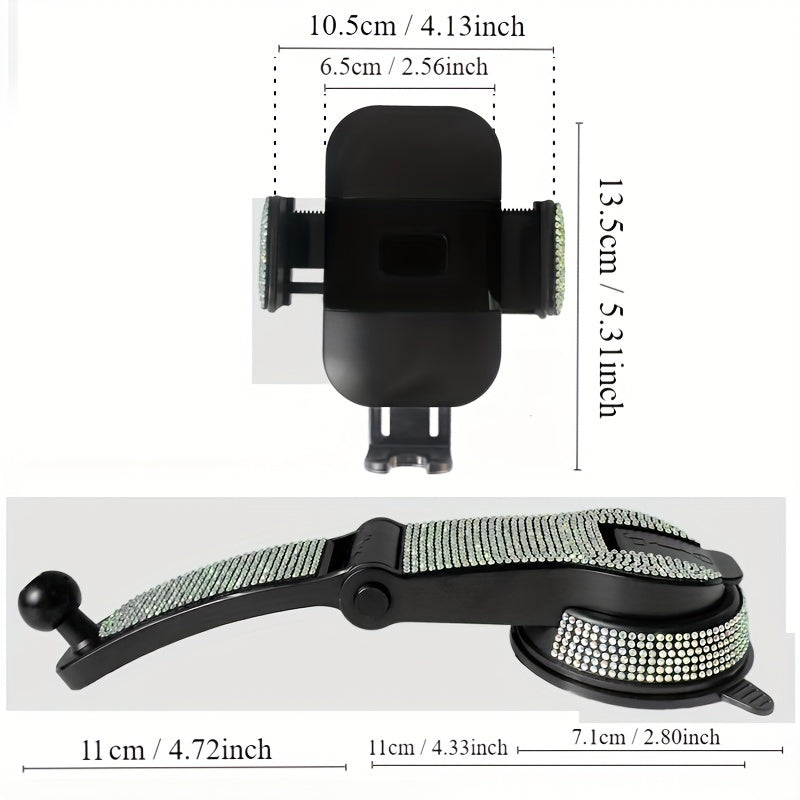 Soporte universal para teléfono de coche con ventosa, rotación de 360°, anti-vibración y soporte para navegación