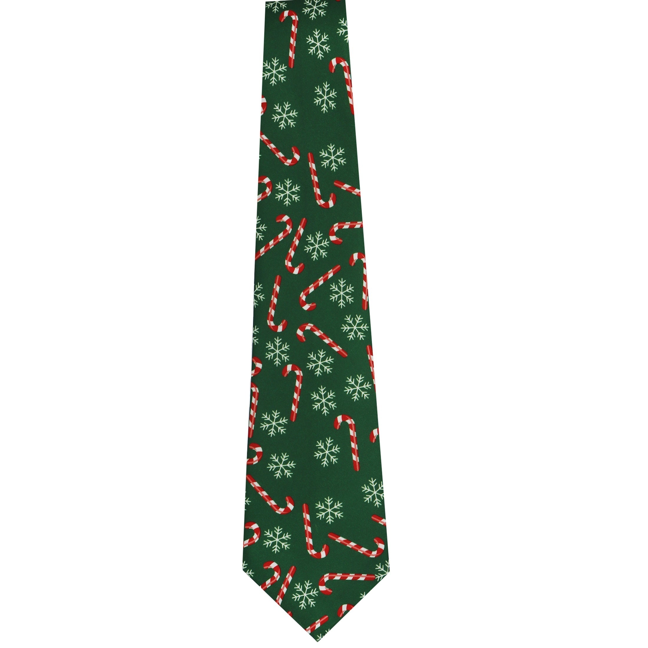 Unisex Christmas Tie Polyester Santa Snowman Candy Cane Holiday Party Accessory