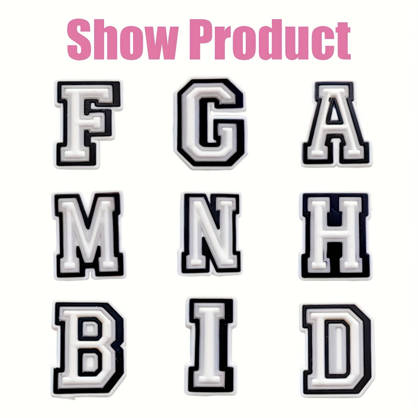 39pcs Alphabet and Number Charms Set for Shoes, Flip Flops, Beach Bags