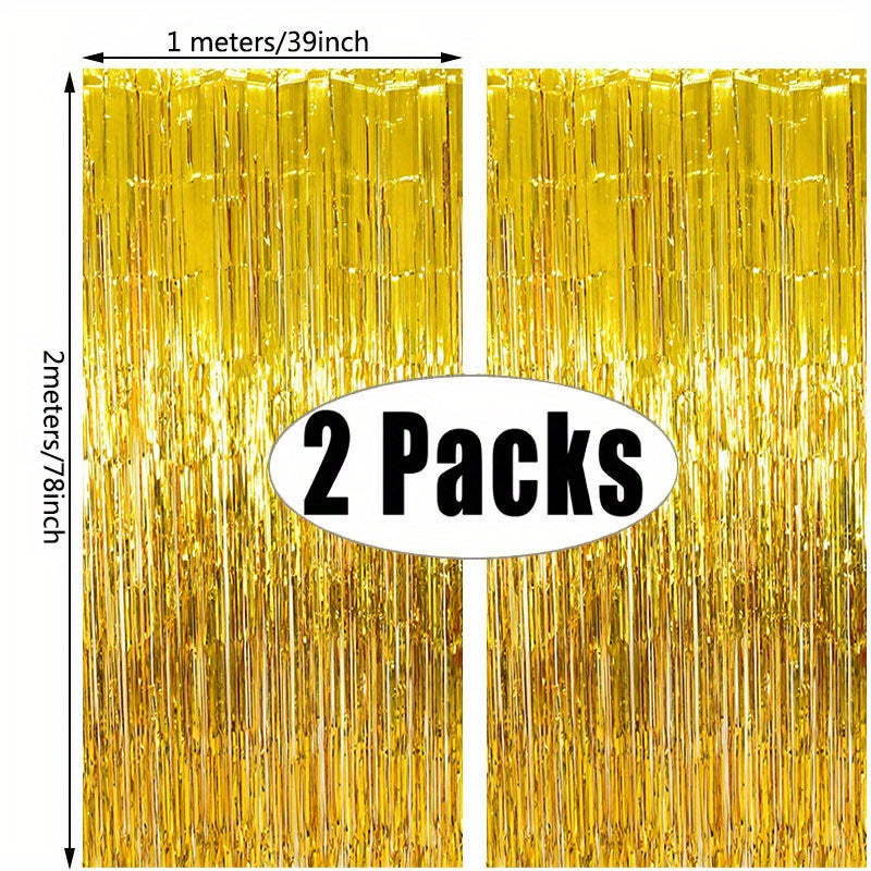 Guirnalda de purpurina metálica con flecos para fiestas de cumpleaños, bodas y despedidas