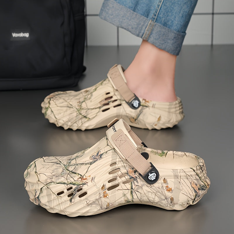 Women's Plus Size Camouflage Slip-On Clogs Lightweight Breathable EVA