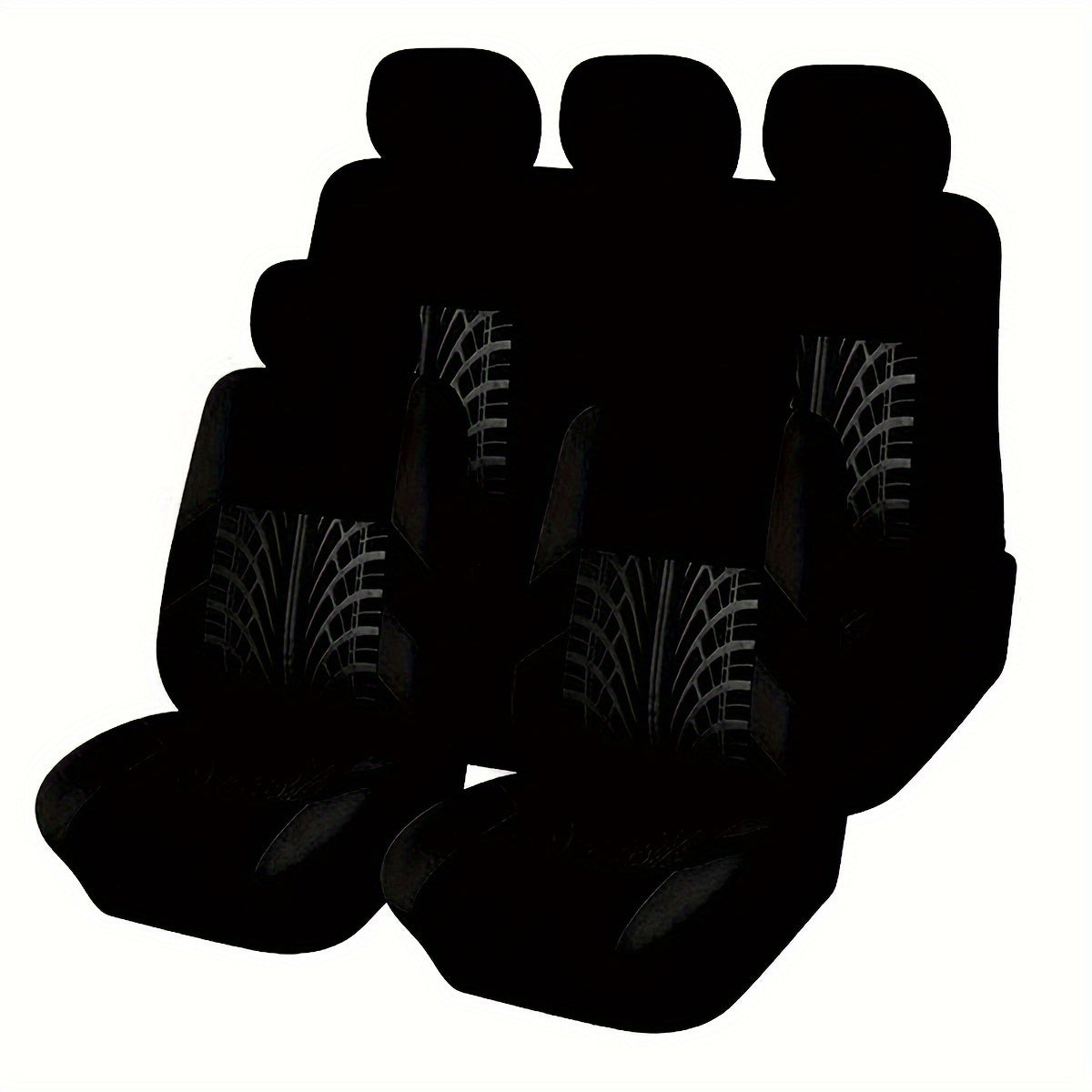 9-Piece Breathable Polyester Car Seat Cover Set for All-Season Comfort Fits 5 Seats
