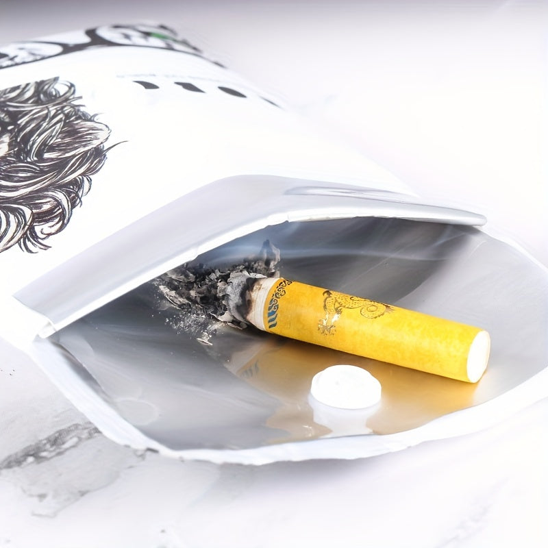 Portable Plastic Ash Bag Fireproof Cigarette Storage Travel Leakproof Ash Pack