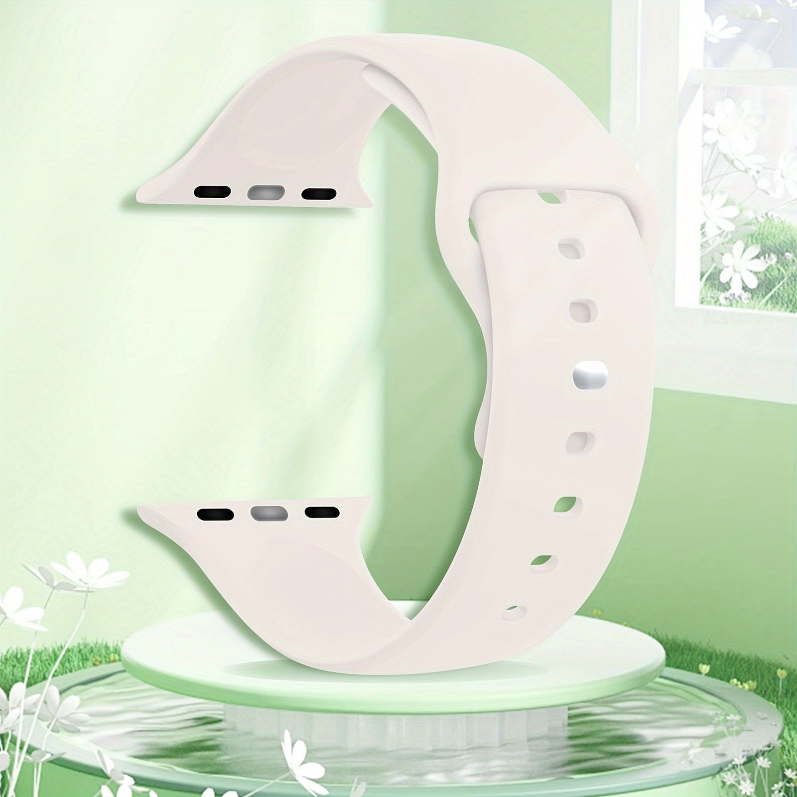 Waterproof Silicone Sport Watch Band for iWatch 38mm-46mm Compatible with Series SE/10/9/8/7/6/5/4/3/2/1