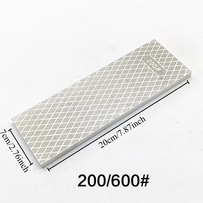 Olmos pichoqni qirqish uchun ikki tomonlama, 400/1000 qumli, sirpanmaydigan asosli oshxona asbobi