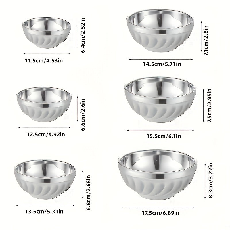 5 ta zanglamas po'latdan yasalgan idish, ikki qatlamli issiqlik izolyatsiyasi bilan, salatlar, makaron, sho'rvalar, shirinliklar va muzqaymoq xizmat qilish uchun mos. Qaynatgichda yuvish mumkin va oshxona asboblari va stol anjomlari uchun mos.