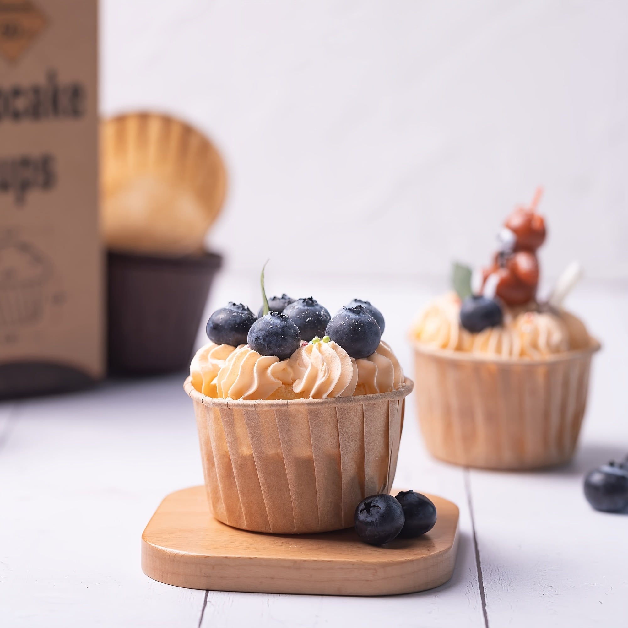 Pack of 50 Parchment Cupcake Liners 3.5oz Grease-Resistant Baking Cups for Muffins and Desserts