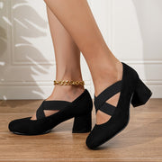 Women's Solid Color Elegant Slip-On High Heels Dress Shoes