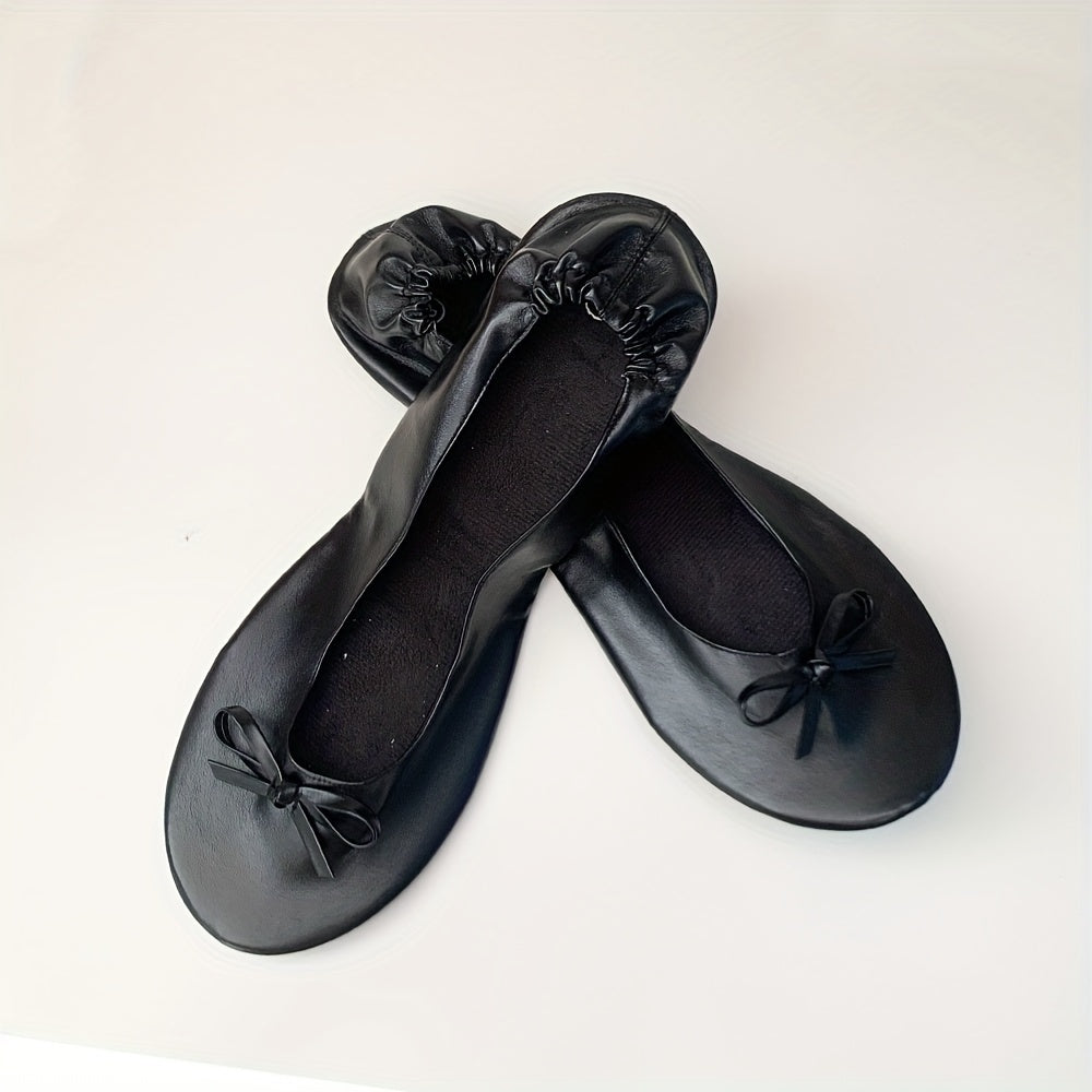 Women's Foldable Ballet Flats Wedding Party Roll-Up Slippers Comfortable Shoes