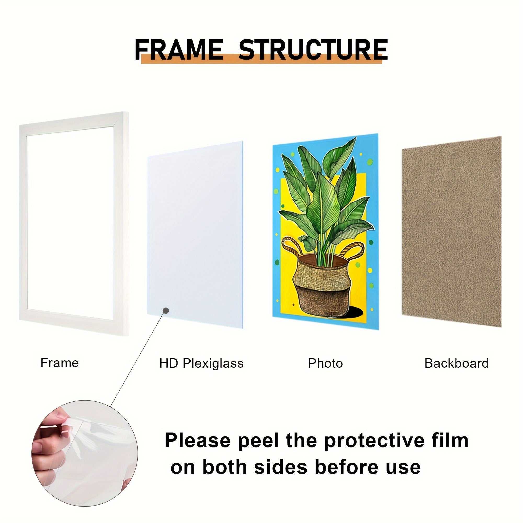 Kids Wooden Magnetic Picture Frame for Drawings and Schoolwork, Vertical, Lightweight