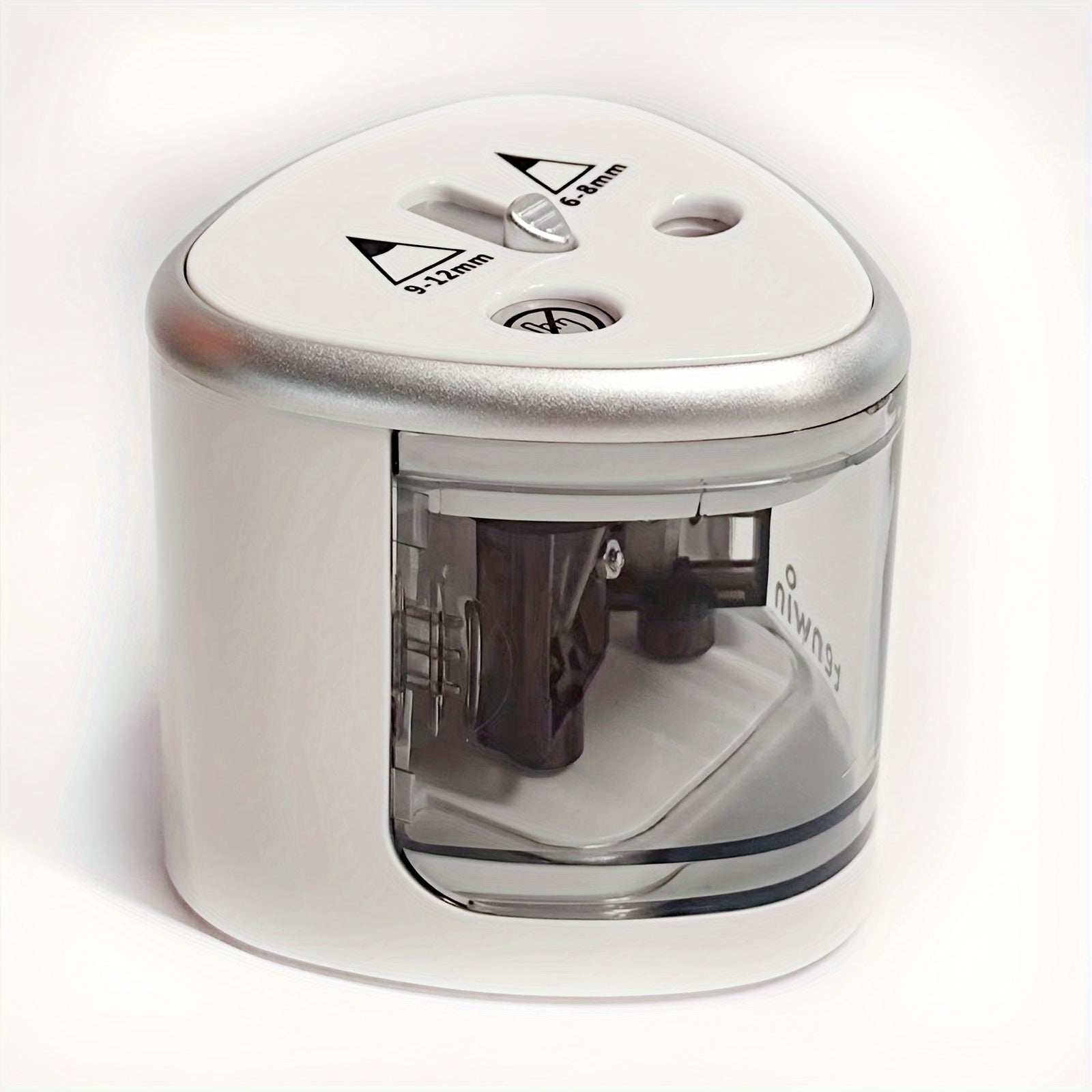 Electric Dual-Hole Pencil Sharpener for Students with Powerful Semi-Automatic Design