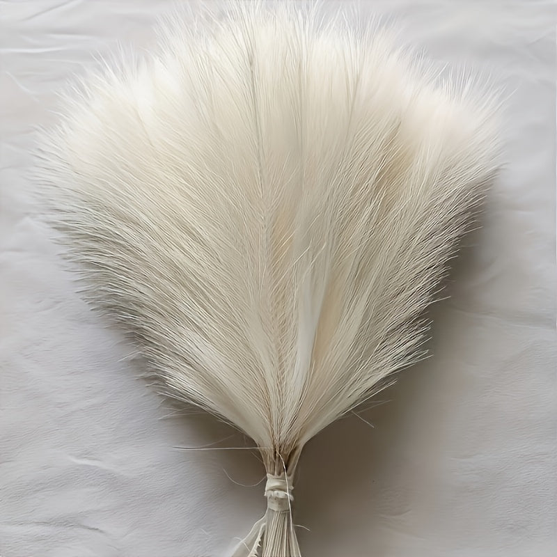 10 Pieces Faux Pampas Grass Decor Set for Weddings and Home Interior