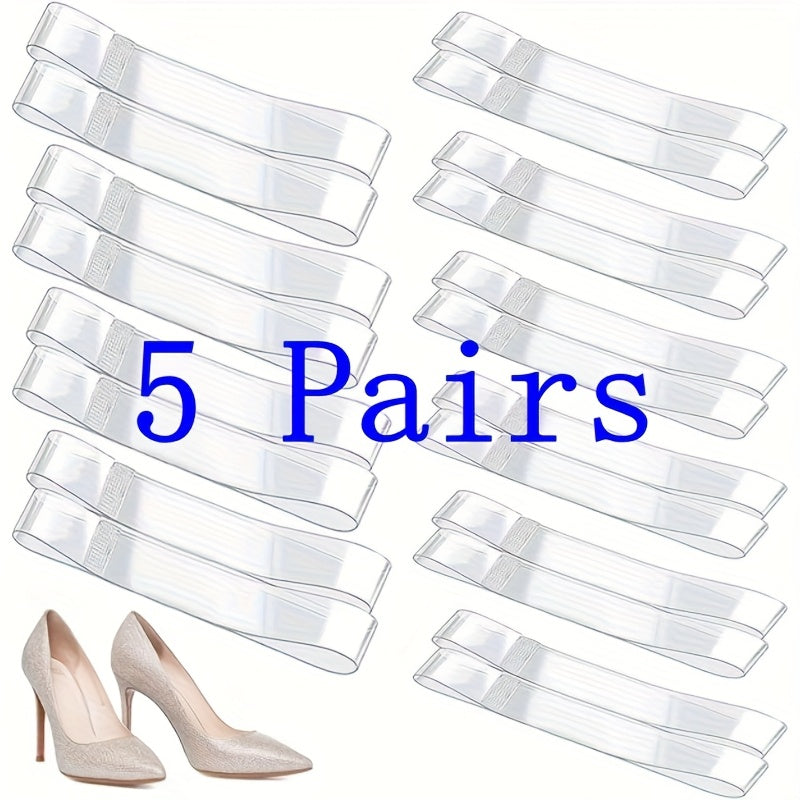 Women Clear Invisible High Heel Shoe Laces Non-Slip Shoe Accessories 1/5/10 Pairs