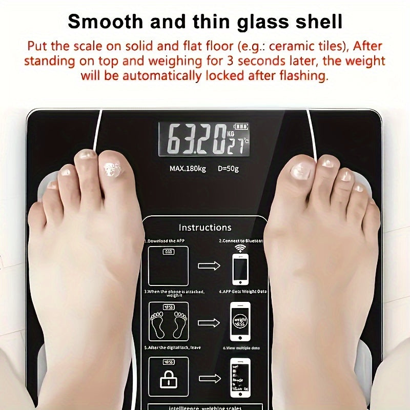 1/11pcs Smart Body Scale Wireless Function Battery Powered Suitable for Home Office Holiday Gifts