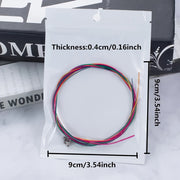 6 Pack Rainbow Guitar Strings for Acoustic and Classic Guitars
