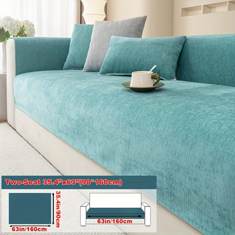 Chenille Sofa Cover for Armchairs and 4-Seater Sofas Pet-Friendly Non-Slip Machine Washable