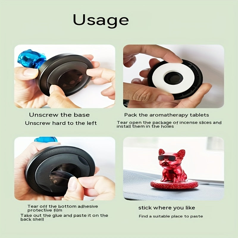 5pcs Car Aromatherapy Refill Pads Odor Removal Scented Discs for Vehicle Interior