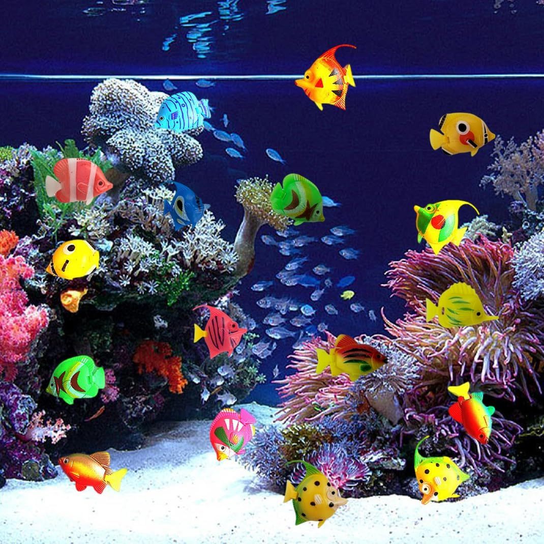 15 Realistic Moving Artificial Fish for Aquarium or Bathroom Decoration