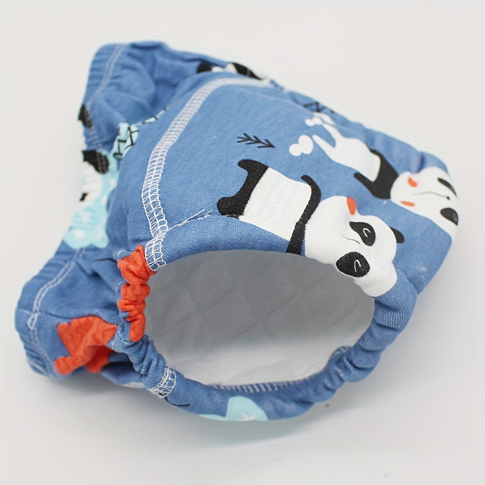 Conjunto de pantalones de entrenamiento de algodón para niños pequeños, ropa interior reutilizable, entrenamiento para el orinal, de 12 a 24 meses