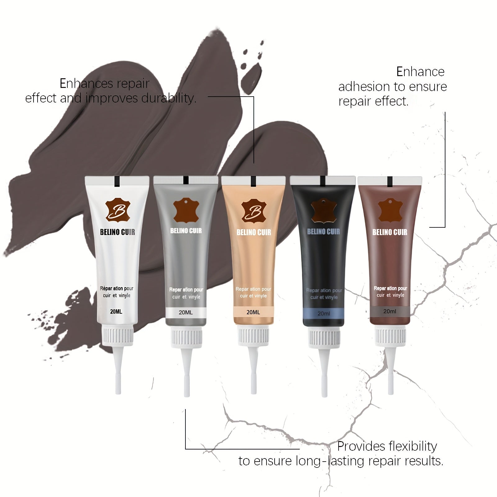 Крем для ремонта интерьера автомобиля и дивана, коричневые оттенки, легкая очистка, паста для восстановления