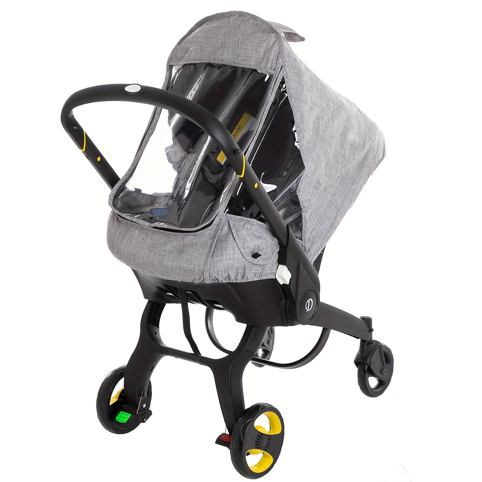 Kids Stroller Rain Cover Waterproof EVA Material with Storage Basket and Sun Protection