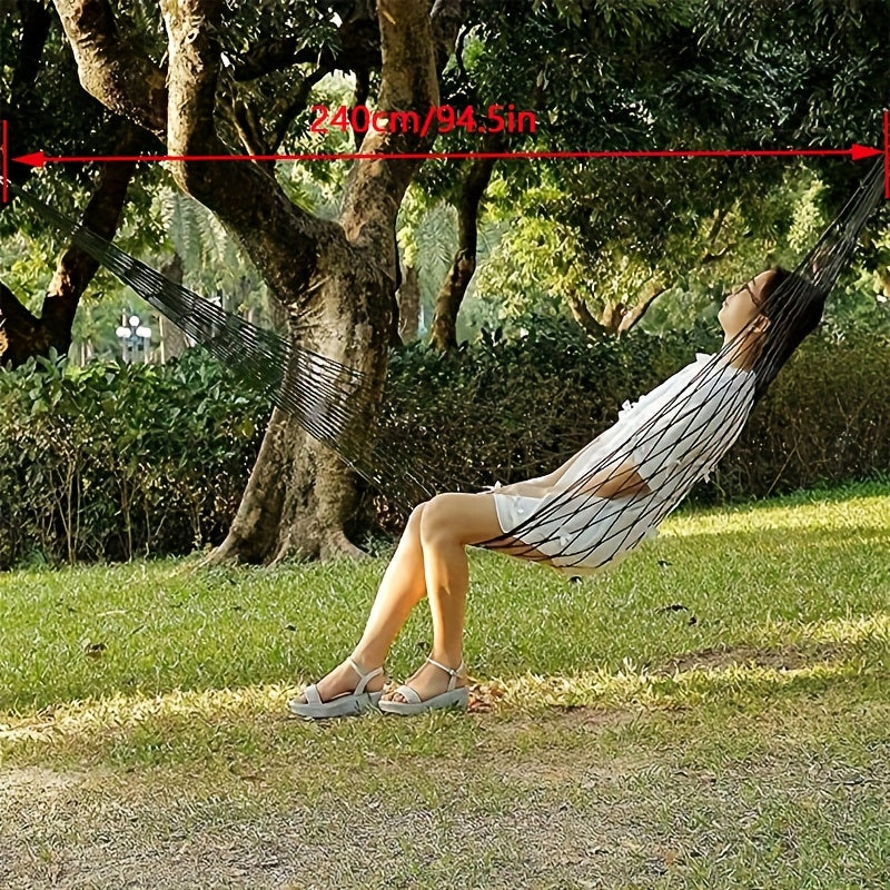 Nylon Rope Mesh Hammock for Outdoor Sleeping and Swing Bed