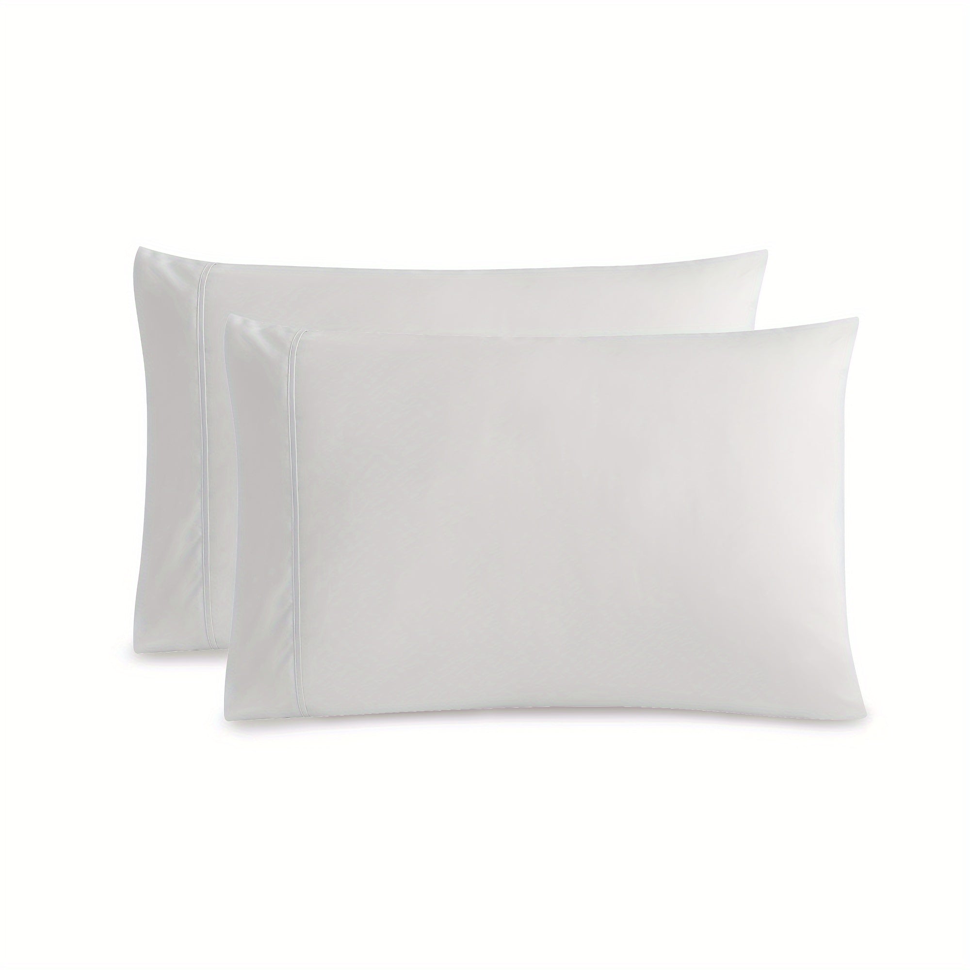 Set of 2 Microfiber Bed Pillowcases All-Season Hypoallergenic Wrinkle-Free Bedding Set