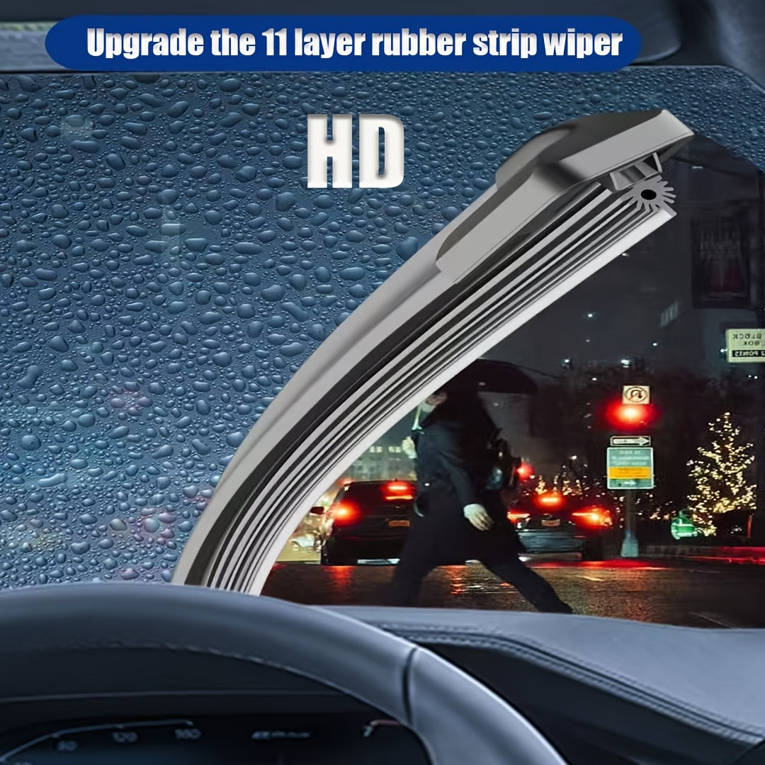 Universal Car Windshield Wiper Set 11-Layer Rubber Durable Silent Sizes 35.56cm-71.12cm
