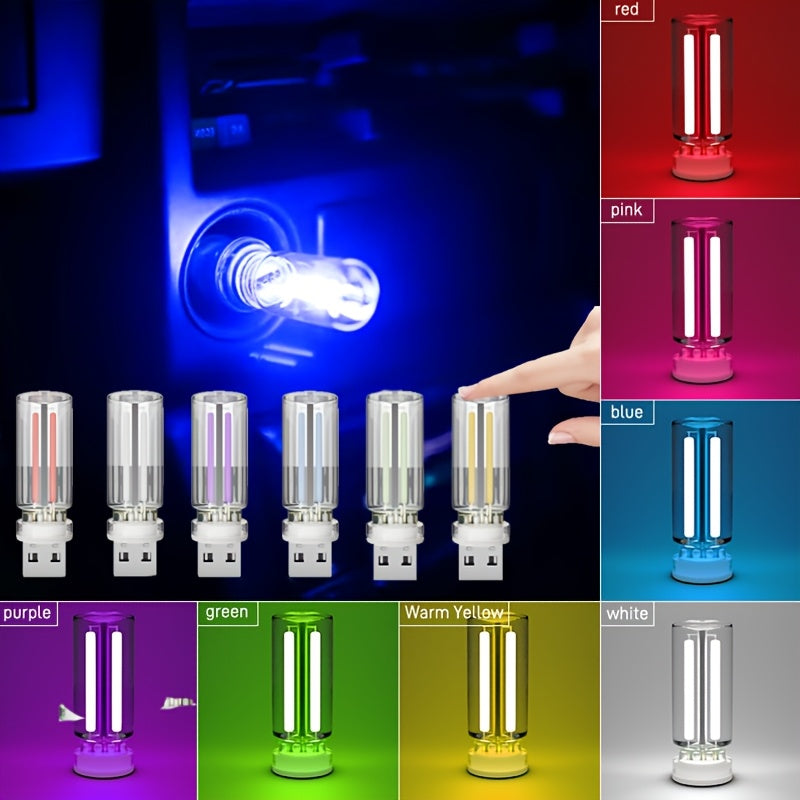 LED Car Interior Light, Multi-Color Ambient Night Lamp, USB Powered